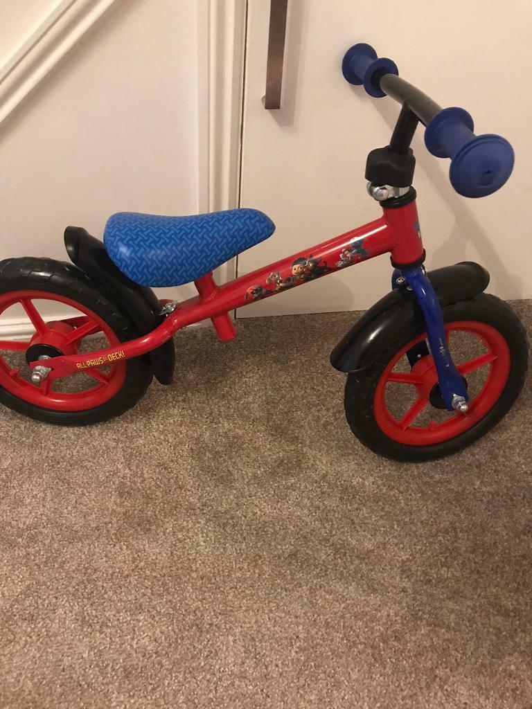 paw patrol balance bike argos